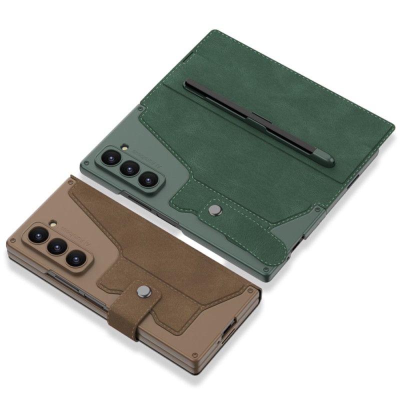 Δερματινη Θηκη Samsung Galaxy Z Fold 7 Βάση Και Βάση Γραφίδας