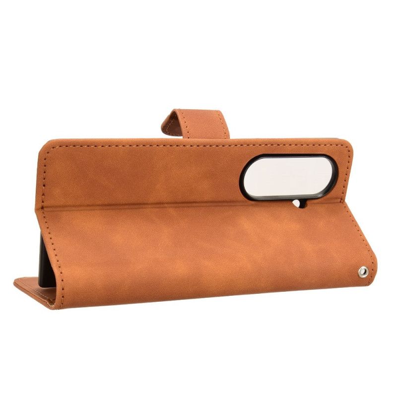 Δερματινη Θηκη Samsung Galaxy Z Fold 7 Εφέ Σουέτ Σιλικόνης