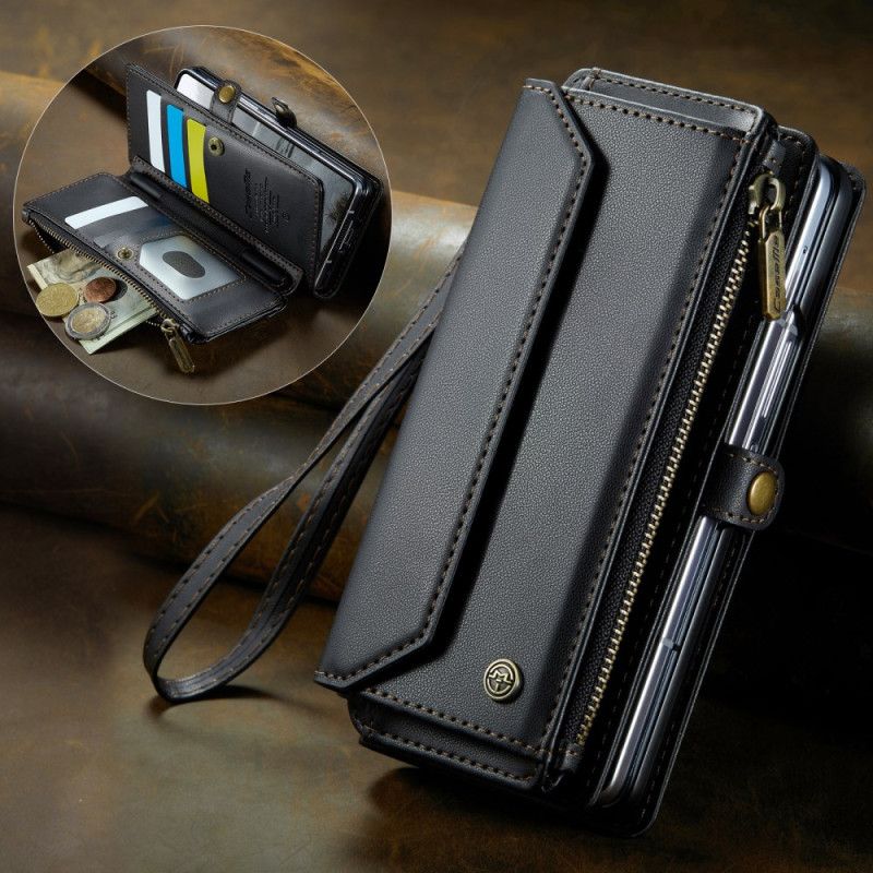 Δερματινη Θηκη Samsung Galaxy Z Fold 7 Πορτοφόλι Caseme Σιλικόνης