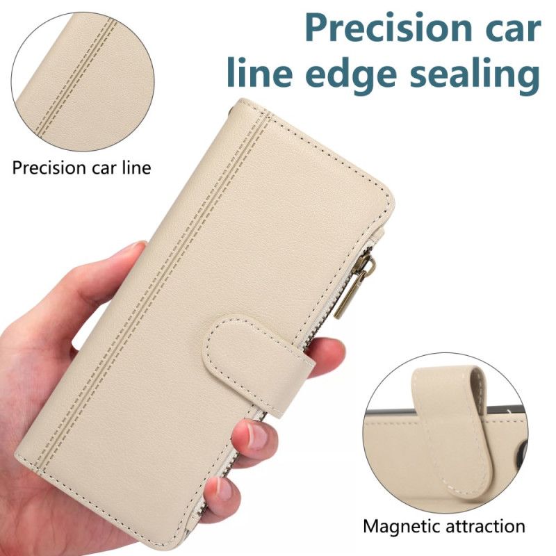 Δερματινη Θηκη Samsung Galaxy Z Fold 7 Πορτοφόλι Με Λουρί Σιλικόνης