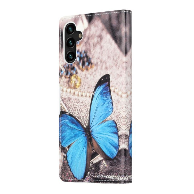 Κάλυμμα Folio Samsung Galaxy A13 5G Θήκες Κινητών Μπλε Πεταλούδα