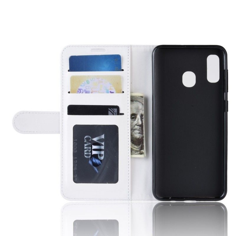 Κάλυμμα Folio Samsung Galaxy A30 Μαύρο Ultra Faux Δέρμα