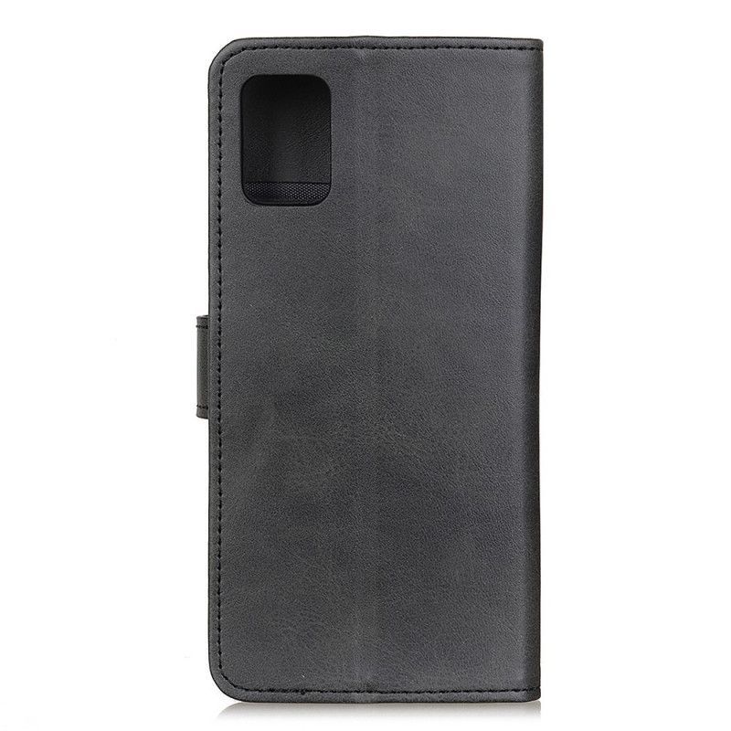 Κάλυμμα Folio Samsung Galaxy A31 Μαύρο Ρετρό Ματ Δερμάτινο Εφέ