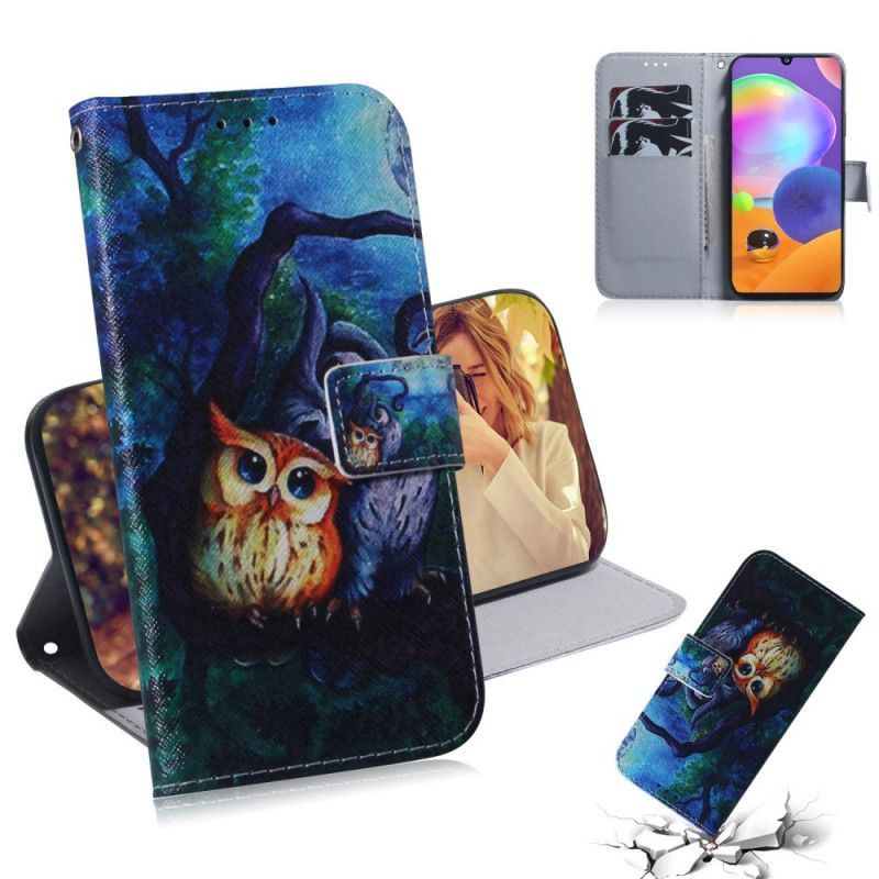 Κάλυμμα Folio Samsung Galaxy A31 Ζωγραφική Κουκουβάγιων