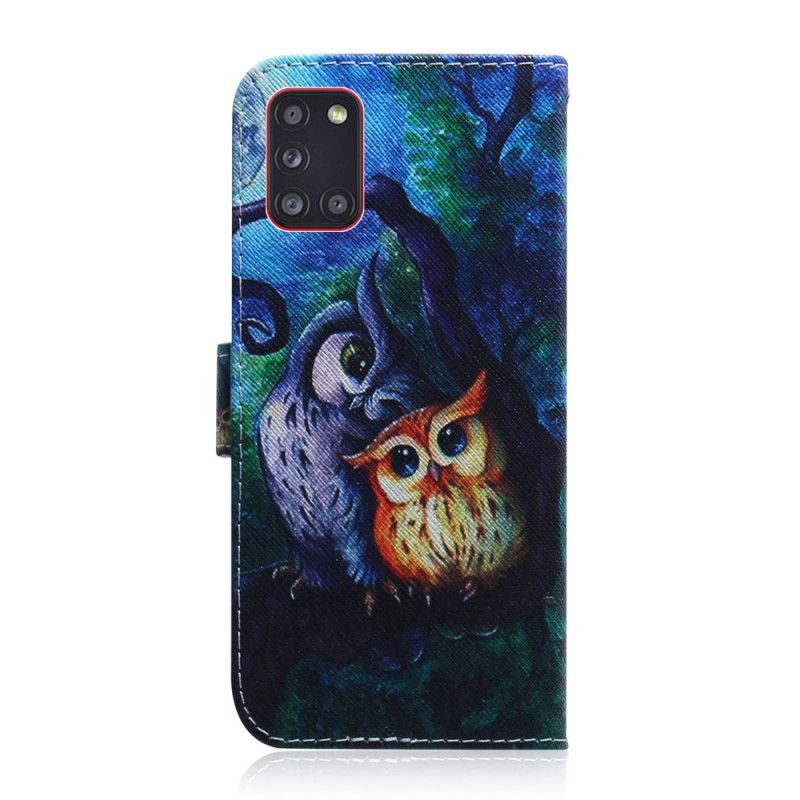 Κάλυμμα Folio Samsung Galaxy A31 Ζωγραφική Κουκουβάγιων