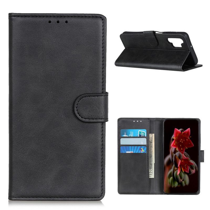 Κάλυμμα Folio Samsung Galaxy A32 5G Μαύρο Ρετρό Ματ Δερμάτινο Εφέ