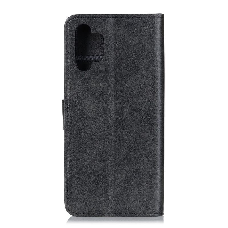 Κάλυμμα Folio Samsung Galaxy A32 5G Μαύρο Ρετρό Ματ Δερμάτινο Εφέ