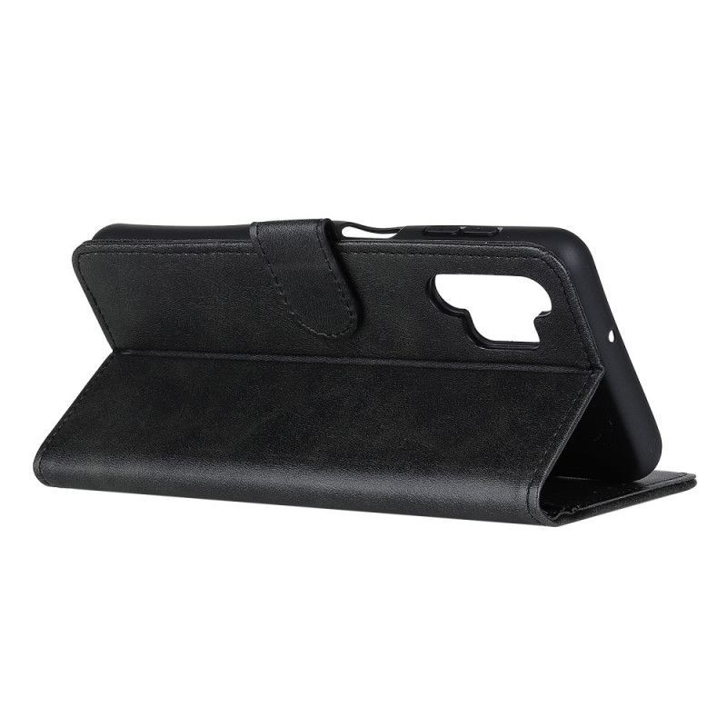 Κάλυμμα Folio Samsung Galaxy A32 5G Μαύρο Ρετρό Ματ Δερμάτινο Εφέ