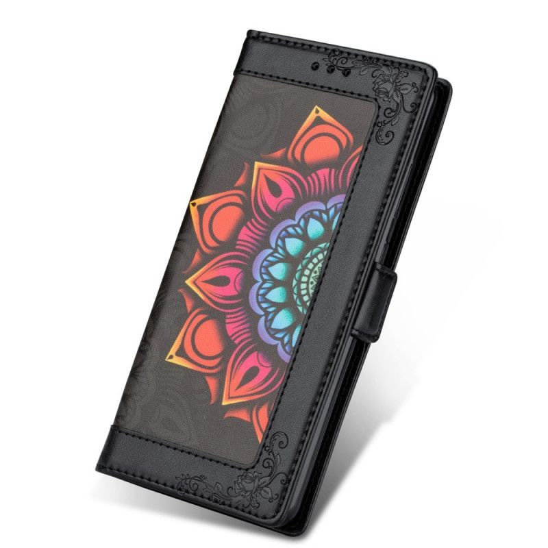 Κάλυμμα Folio Samsung Galaxy A42 5G Μαύρο Λουράκι Διακόσμηση Μάνταλα
