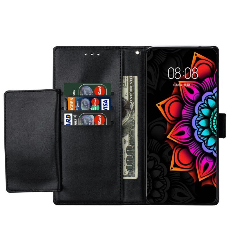 Κάλυμμα Folio Samsung Galaxy A42 5G Μαύρο Λουράκι Διακόσμηση Μάνταλα