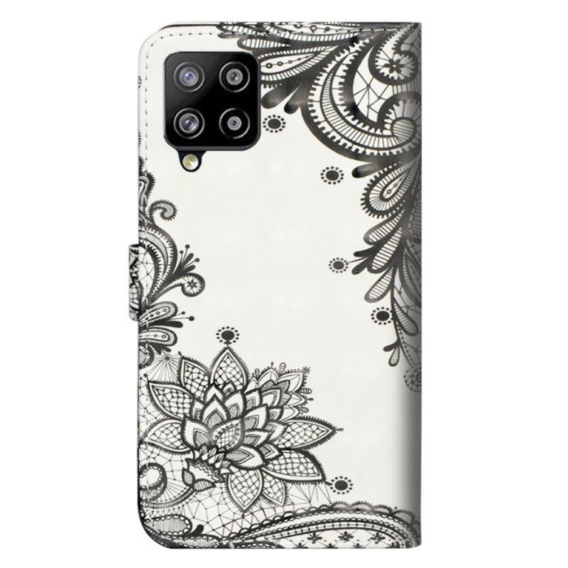 Κάλυμμα Folio Samsung Galaxy A42 5G Θήκες Κινητών Αριστοκρατική Δαντέλα