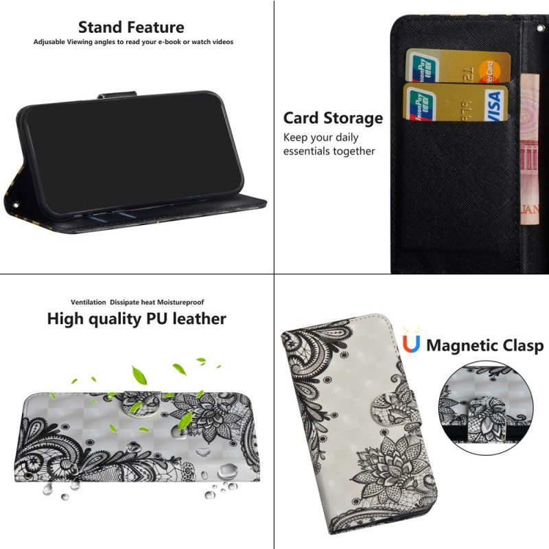 Κάλυμμα Folio Samsung Galaxy A42 5G Θήκες Κινητών Αριστοκρατική Δαντέλα