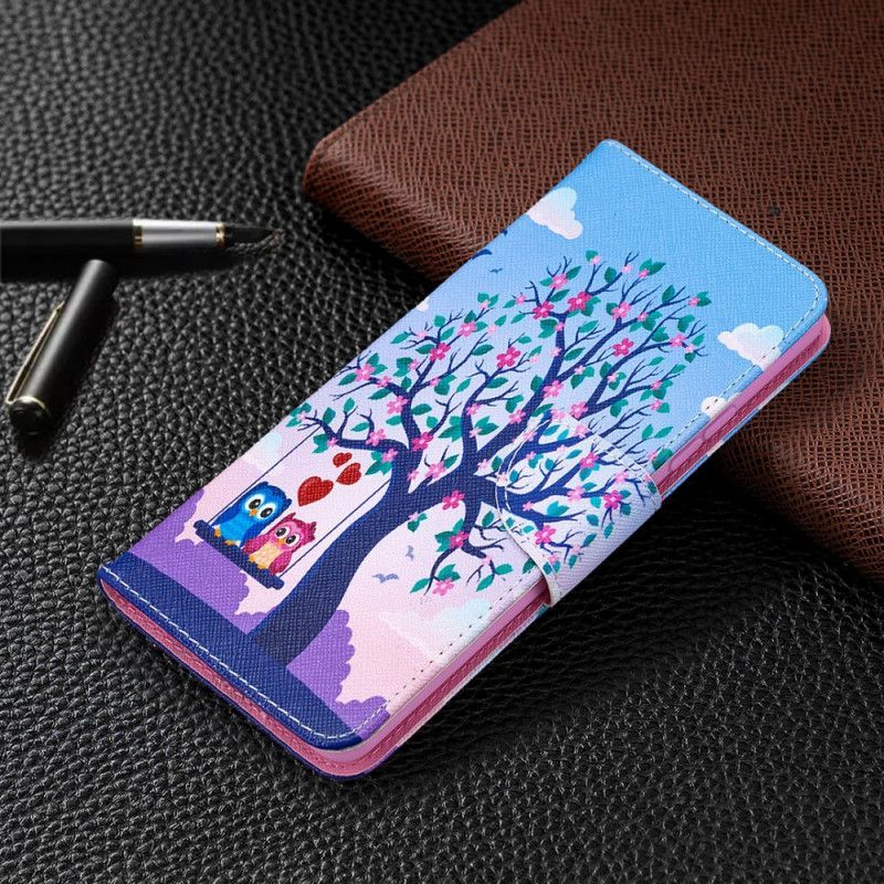 Κάλυμμα Folio Samsung Galaxy A42 5G Θήκες Κινητών Κουκουβάγιες Στην Κούνια