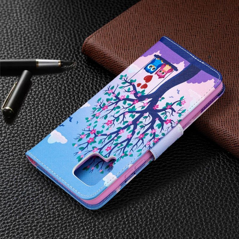 Κάλυμμα Folio Samsung Galaxy A42 5G Θήκες Κινητών Κουκουβάγιες Στην Κούνια