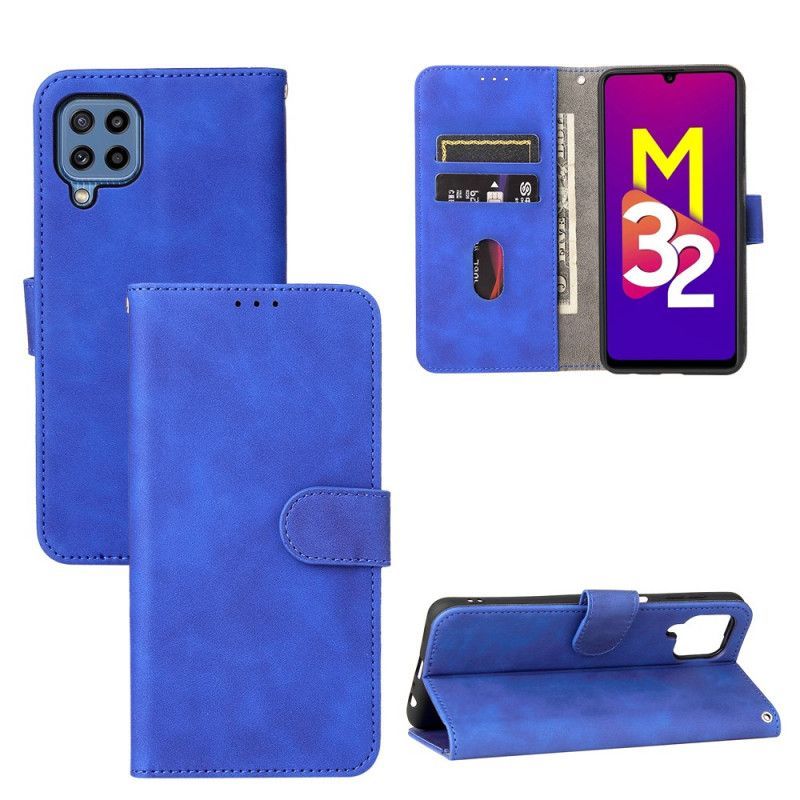 Κάλυμμα Folio Samsung Galaxy M32 Μαύρο Αίσθηση Δέρματος