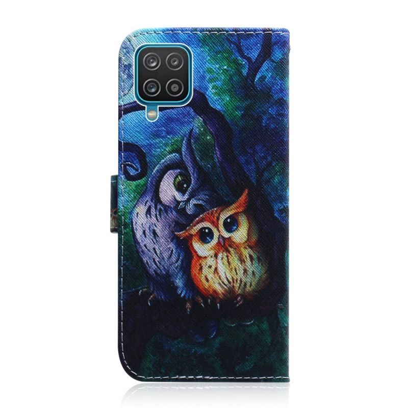 Κάλυμμα Folio Samsung Galaxy M32 Θήκες Κινητών Ζωγραφική Κουκουβάγιων
