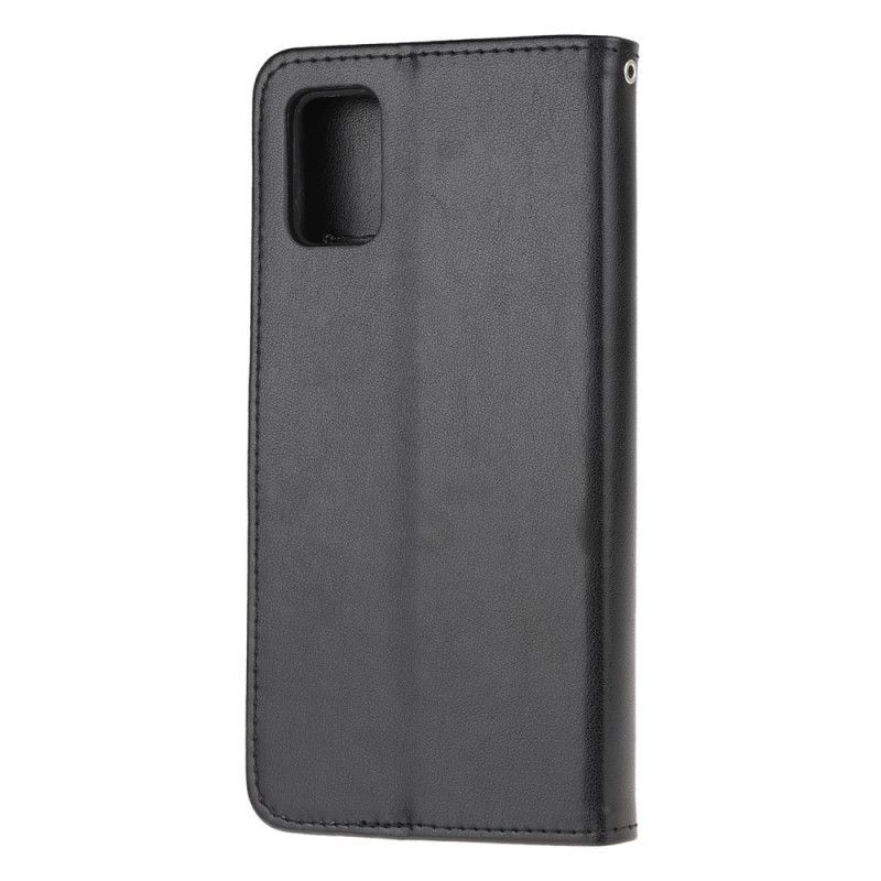 Κάλυμμα Folio Samsung Galaxy M51 Μαύρο Πεταλούδες Και Λουλούδια