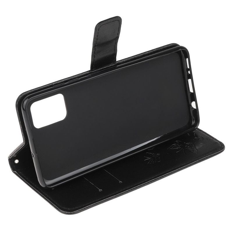 Κάλυμμα Folio Samsung Galaxy M51 Μαύρο Πεταλούδες Και Λουλούδια