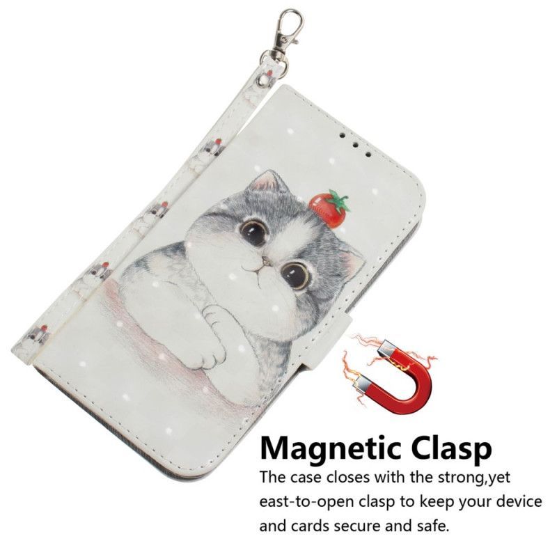 Κάλυμμα Folio Samsung Galaxy M51 Ντομάτα Στο Στρινγκ Γάτα