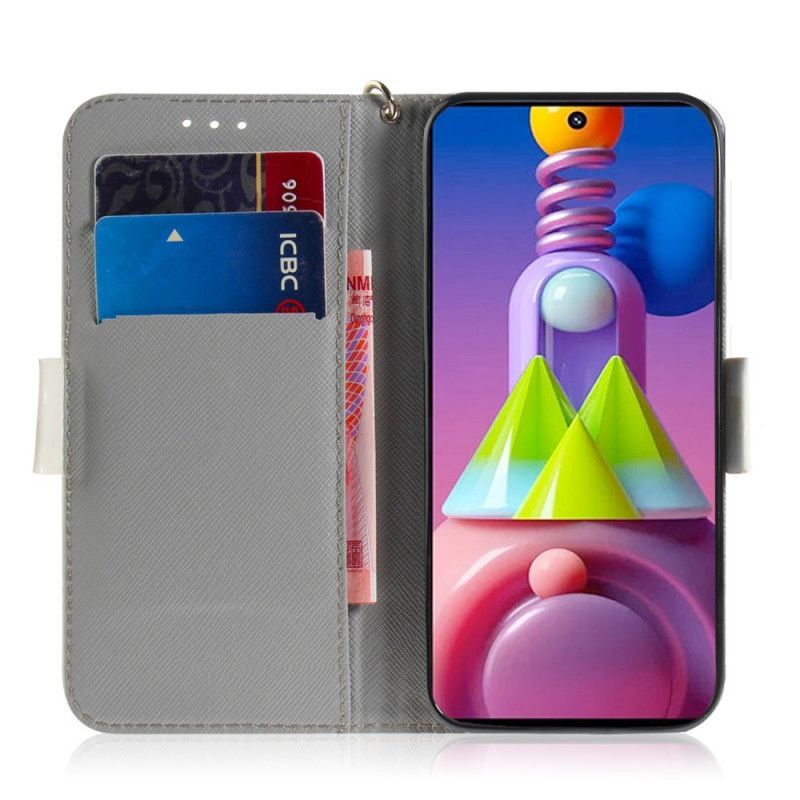 Κάλυμμα Folio Samsung Galaxy M51 Ντομάτα Στο Στρινγκ Γάτα