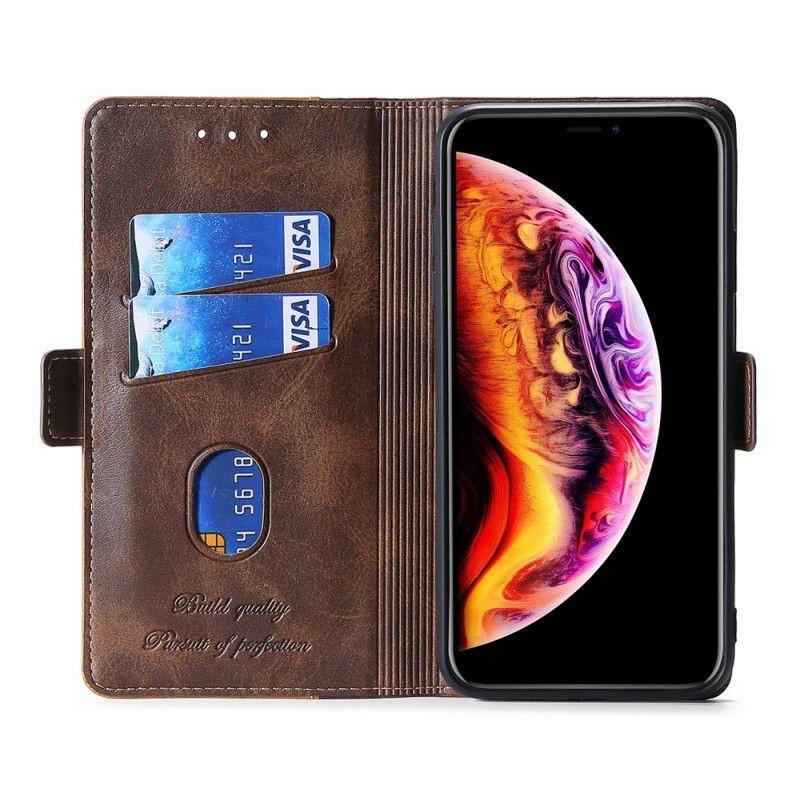 Κάλυμμα Folio Samsung Galaxy Note 20 Ultra Μαύρο Δίχρωμο Δερμάτινο Στυλ