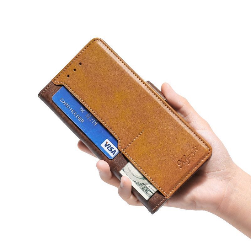 Κάλυμμα Folio Samsung Galaxy Note 20 Ultra Μαύρο Δίχρωμο Δερμάτινο Στυλ
