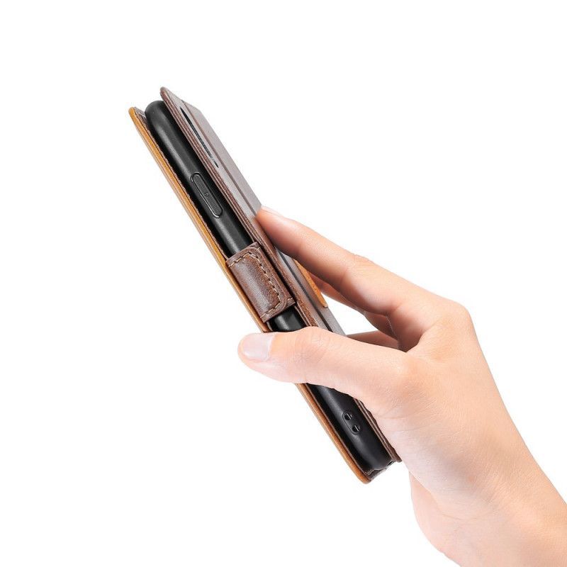 Κάλυμμα Folio Samsung Galaxy Note 20 Ultra Μαύρο Δίχρωμο Δερμάτινο Στυλ
