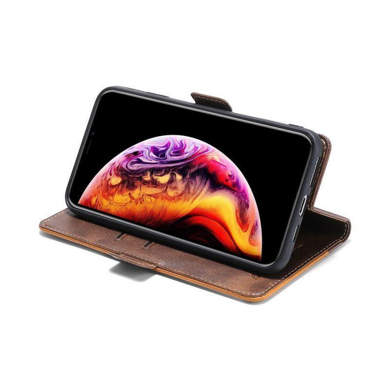 Κάλυμμα Folio Samsung Galaxy Note 20 Ultra Μαύρο Δίχρωμο Δερμάτινο Στυλ