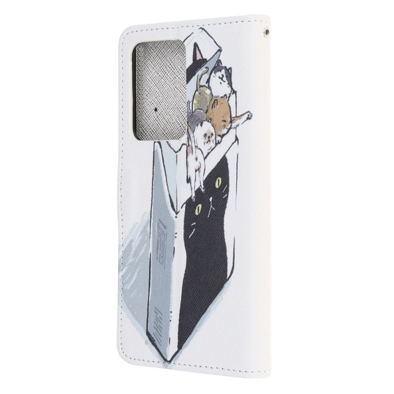 Κάλυμμα Folio Samsung Galaxy Note 20 Ultra Θήκες Κινητών Γάτες Στρινγκ Παράδοσης