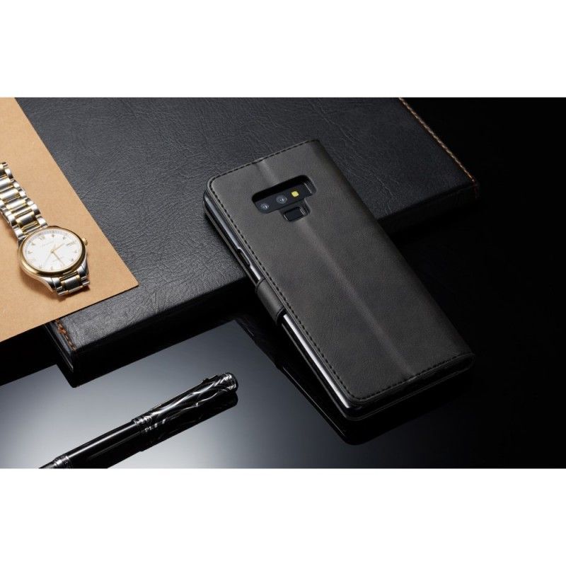 Κάλυμμα Folio Samsung Galaxy Note 9 Μαύρο Lc.Imeeke Δερμάτινο Εφέ