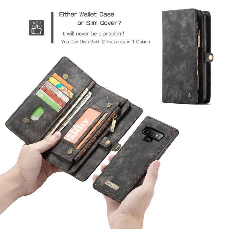 Κάλυμμα Folio Samsung Galaxy Note 9 Μαύρο Vintage Δερμάτινη Θήκη