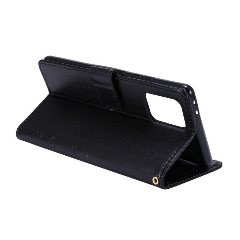 Κάλυμμα Folio Samsung Galaxy S10 Lite Μαύρο Πεταλούδες Και Λουλούδια