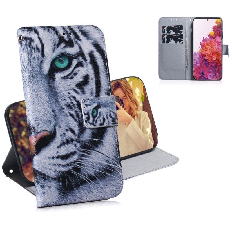 Κάλυμμα Folio Samsung Galaxy S20 FE Θήκες Κινητών Πρόσωπο Τίγρης