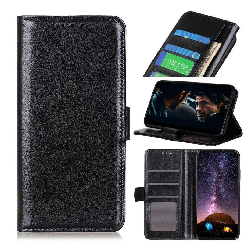 Κάλυμμα Folio Samsung Galaxy S20 Plus / S20 Plus 5G Μαύρο Γυαλιστερό Δερμάτινο Εφέ