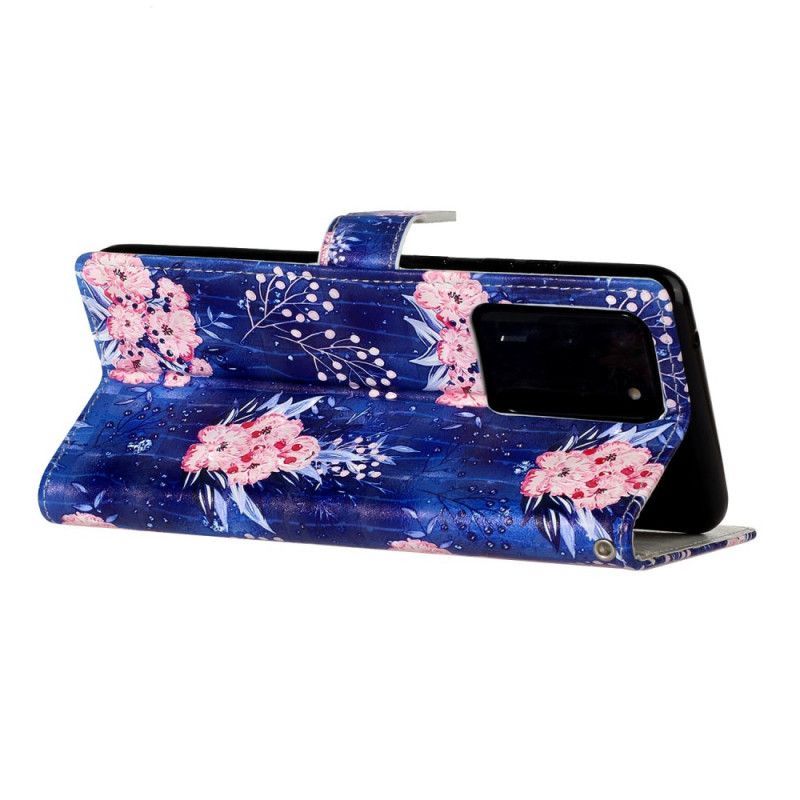 Κάλυμμα Folio Samsung Galaxy S20 Ultra Θήκες Κινητών Ανοιχτόχρωμα Λουλούδια