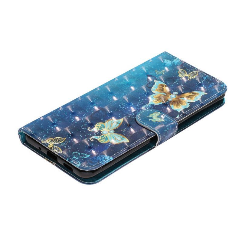 Κάλυμμα Folio Samsung Galaxy S20 Ultra Θήκες Κινητών Φωτεινό Σημείο Πεταλούδας Με Κορδόνι