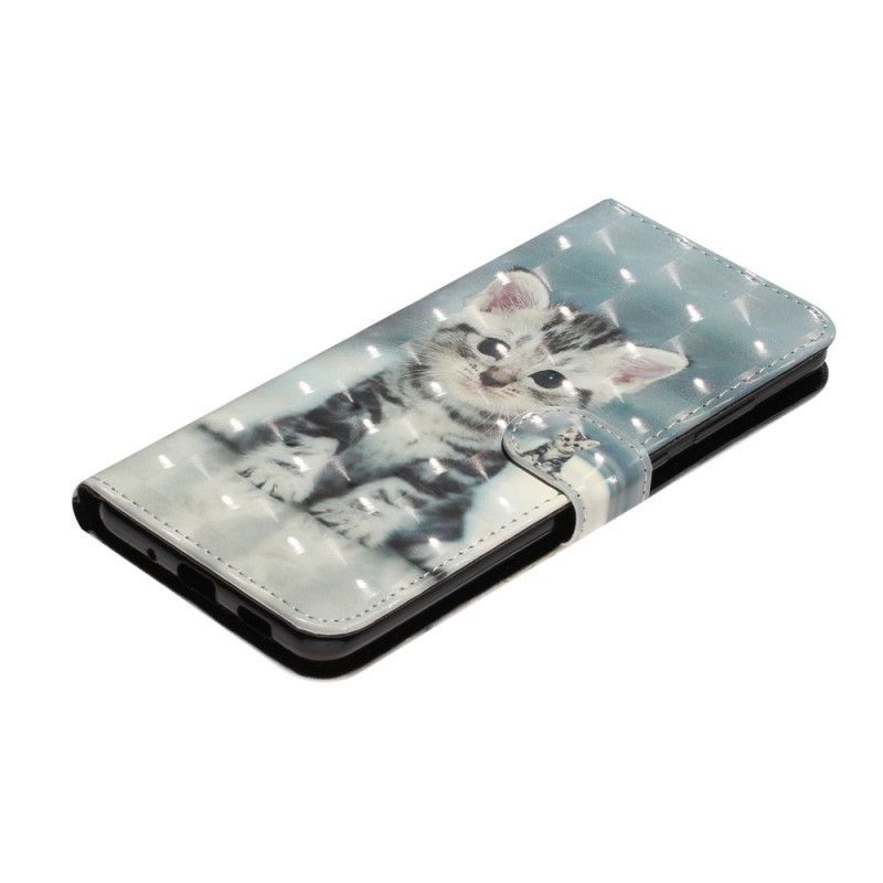 Κάλυμμα Folio Samsung Galaxy S20 Ultra Θήκες Κινητών Γατούλα Ελαφριά Σημεία Με Λουράκι