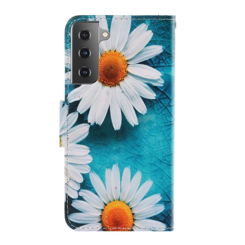 Κάλυμμα Folio Samsung Galaxy S21 5G Θήκες Κινητών Στρινγκ Μαργαρίτες