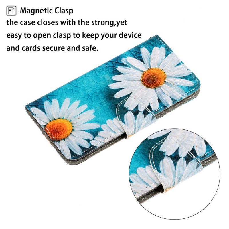 Κάλυμμα Folio Samsung Galaxy S21 5G Θήκες Κινητών Στρινγκ Μαργαρίτες