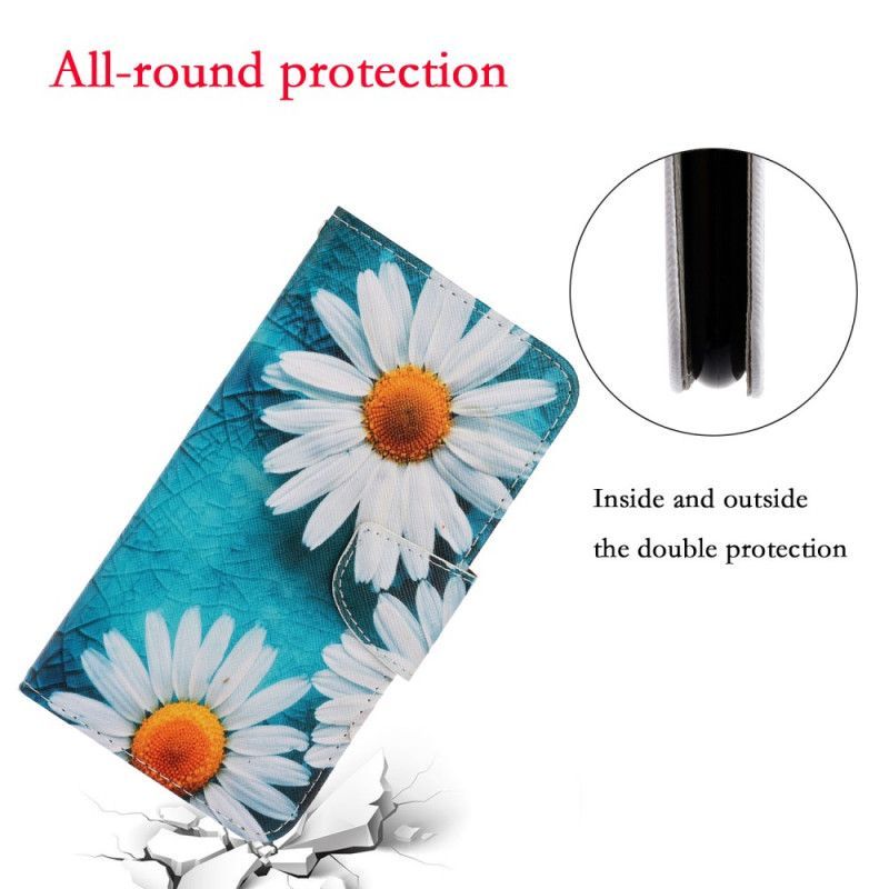 Κάλυμμα Folio Samsung Galaxy S21 5G Θήκες Κινητών Στρινγκ Μαργαρίτες