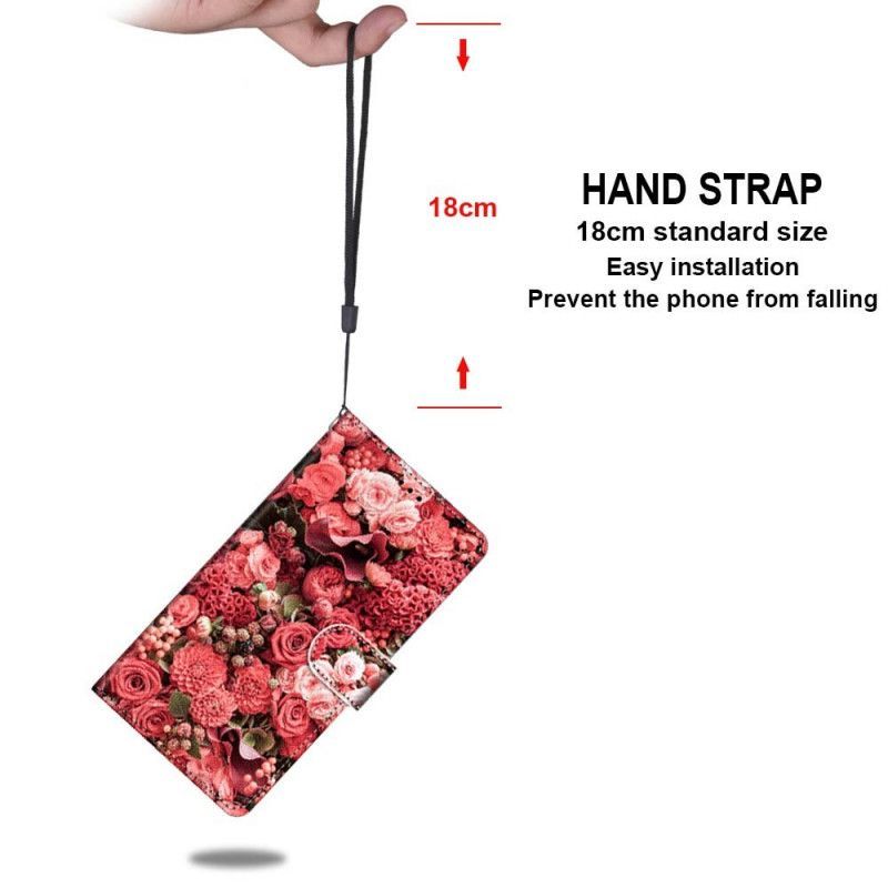 Κάλυμμα Folio Samsung Galaxy S21 Plus 5G Θήκες Κινητών Floral Ειδύλλιο