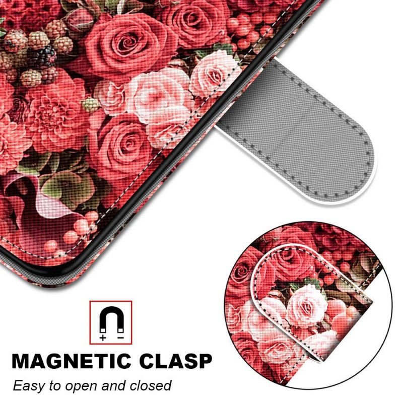 Κάλυμμα Folio Samsung Galaxy S21 Plus 5G Θήκες Κινητών Floral Ειδύλλιο