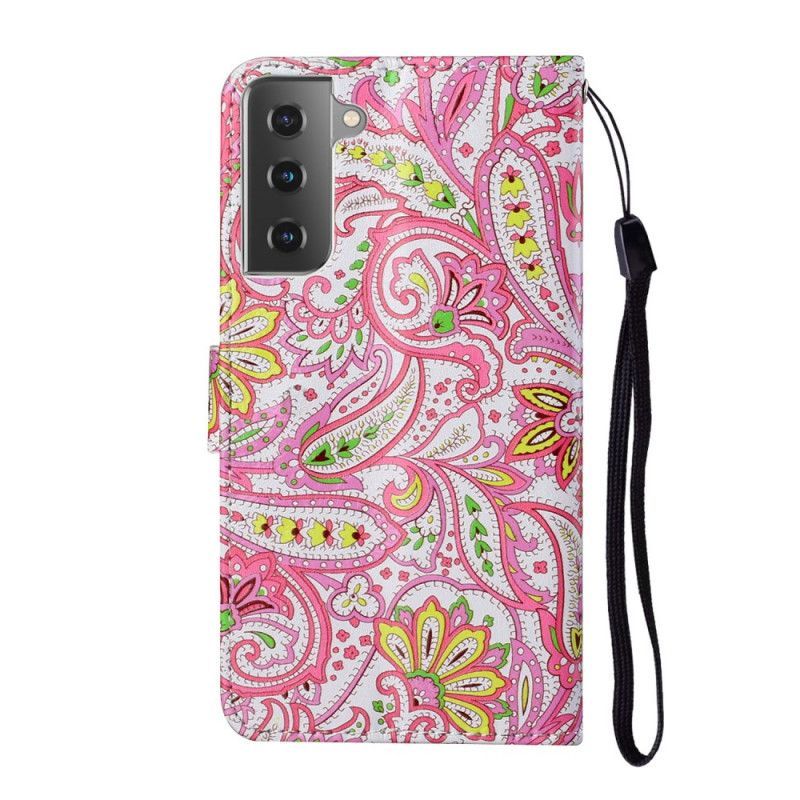 Κάλυμμα Folio Samsung Galaxy S21 Plus 5G Θήκες Κινητών Φυτικά Μοτίβα