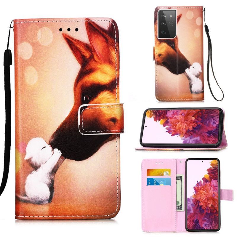 Κάλυμμα Folio Samsung Galaxy S21 Ultra 5G Θήκες Κινητών Φίλος Του Γάτου Έρνεστ