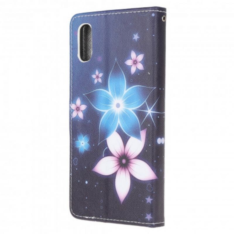 Κάλυμμα Folio Samsung Galaxy XCover 5 Λουρί Φεγγαρολούλουδα