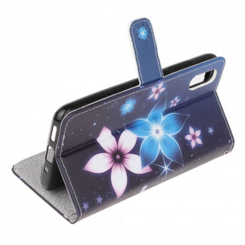 Κάλυμμα Folio Samsung Galaxy XCover 5 Λουρί Φεγγαρολούλουδα