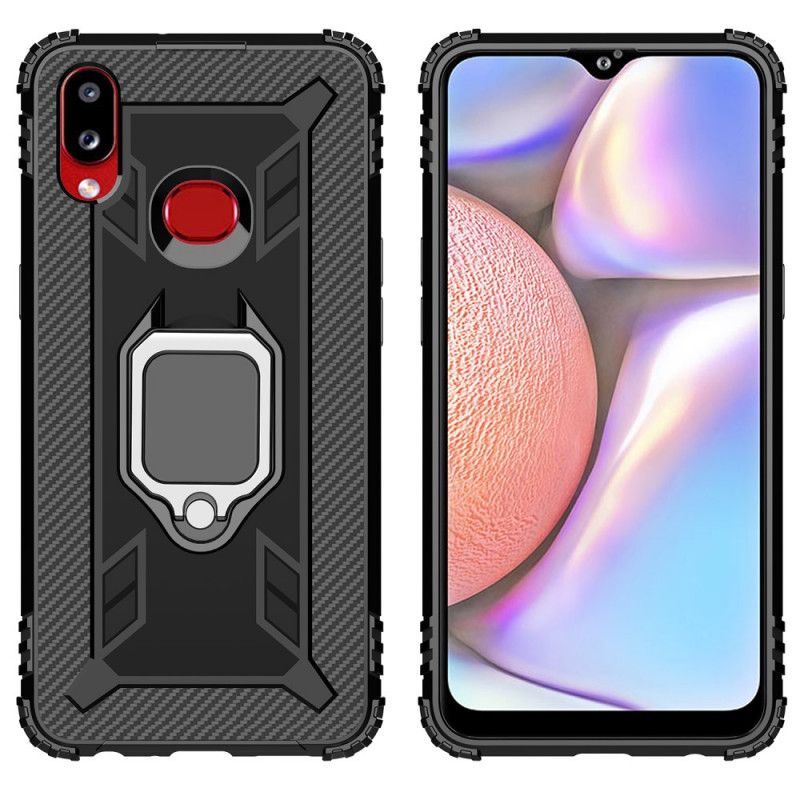 Κάλυμμα Για Samsung Galaxy A10s Δακτύλιος Και Ανθρακονήματα