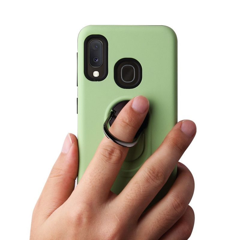 Κάλυμμα Για Samsung Galaxy A20e Μαύρο Βάση Στήριξης Υγρής Σιλικόνης