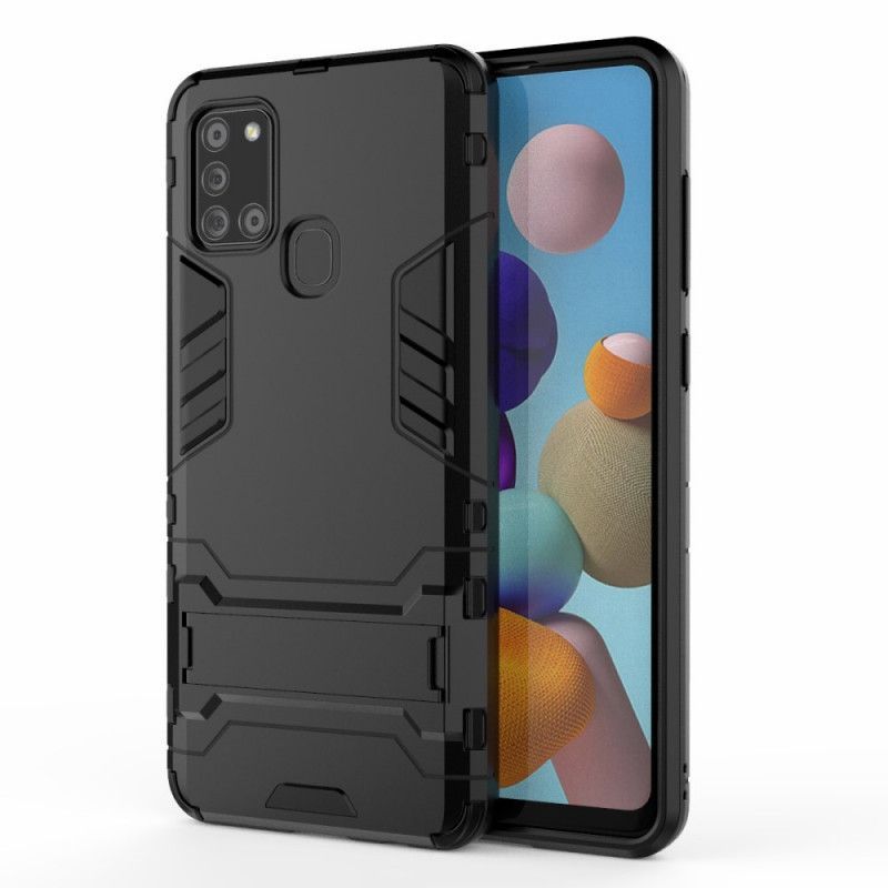 Κάλυμμα Για Samsung Galaxy A21s Μαύρο Εξαιρετικά Ανθεκτική Γλώσσα