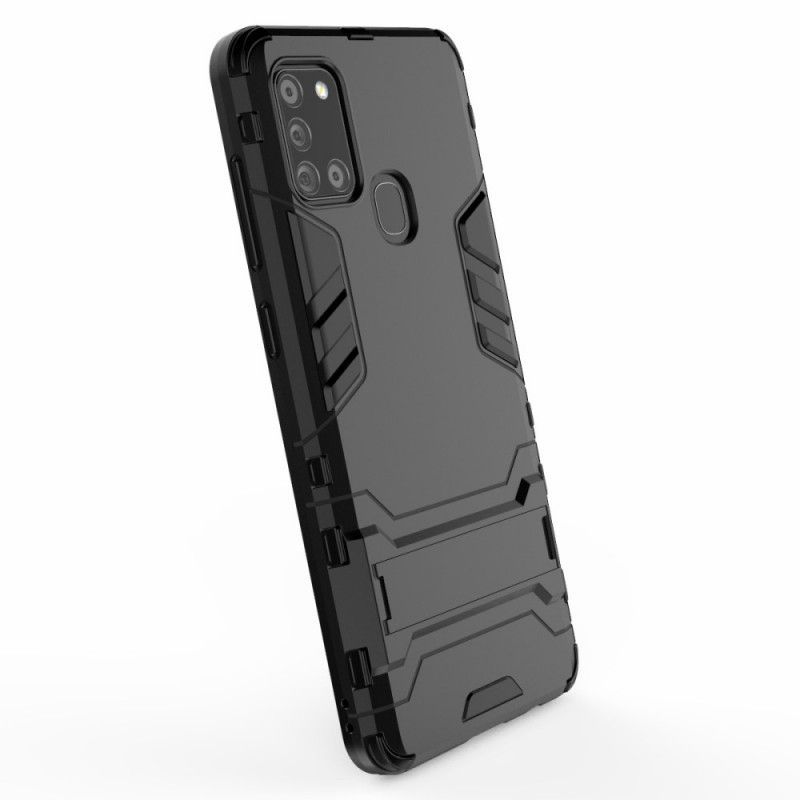 Κάλυμμα Για Samsung Galaxy A21s Μαύρο Εξαιρετικά Ανθεκτική Γλώσσα